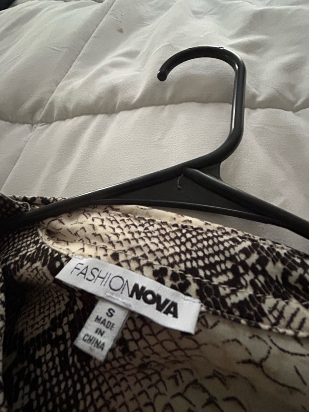 Fashion Nova Snake Skin Top - Picture 2 of 2
